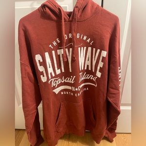 Sz large red comfort wash hoodie